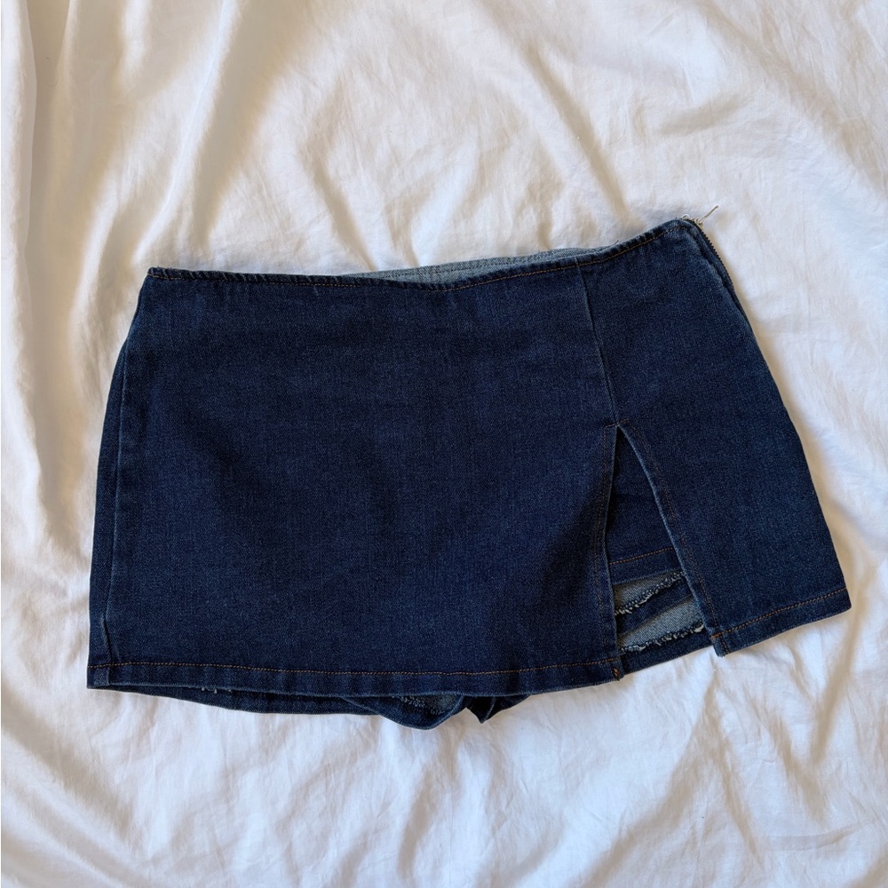 Windsor Blue Denim Skort XS